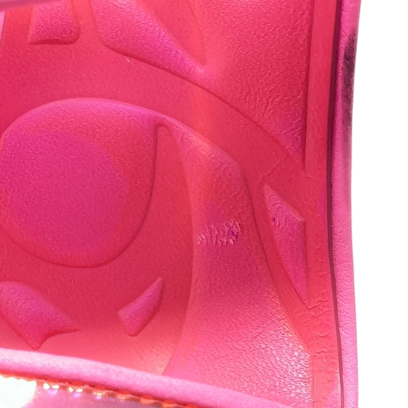 NEW Christian Louboutin Loubi Duniss 100 Neon Pink PVC Clear Sandal Heels 38 - Picture 11 of 13